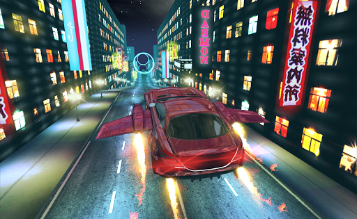 Flying Car Futuristic City - Gameplay image of android game