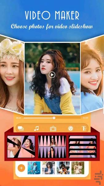 کلیپ ساز-🔥عکس به فیلم-حرفه ای - عکس برنامه موبایلی اندروید