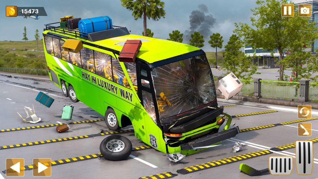 Highway Bus Crash Simulator 3D - Gameplay image of android game