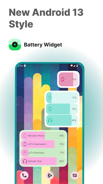 Battery Widget - عکس برنامه موبایلی اندروید