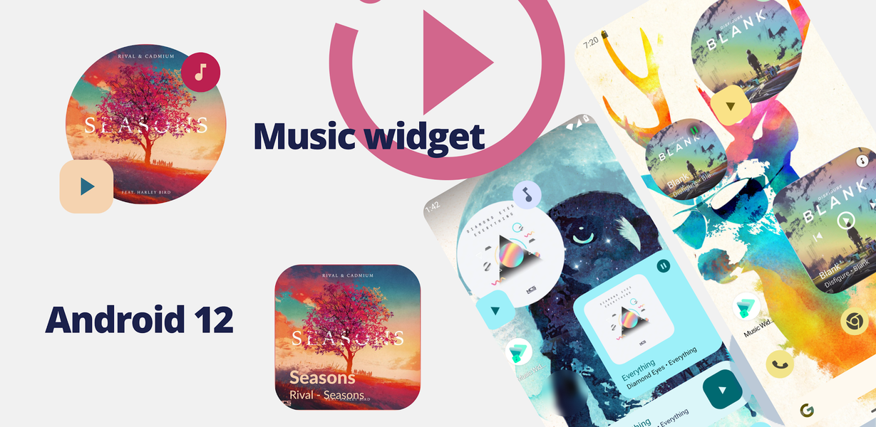 Music Widget Android - عکس برنامه موبایلی اندروید