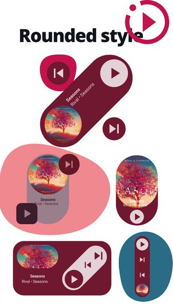 Music Widget Android - عکس برنامه موبایلی اندروید