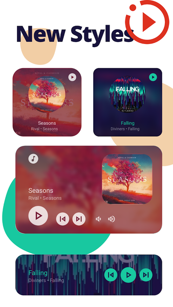 Music Widget Android - عکس برنامه موبایلی اندروید
