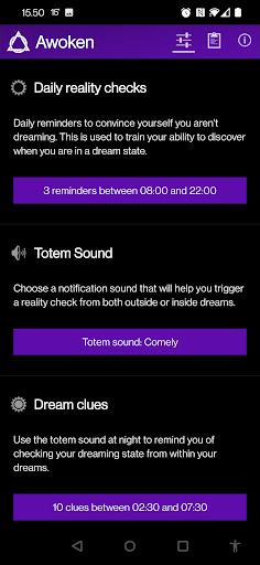 Awoken - Lucid Dreaming Tool - Image screenshot of android app