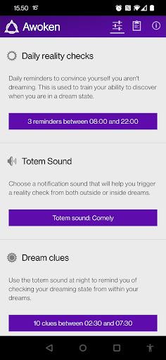 Awoken - Lucid Dreaming Tool - Image screenshot of android app