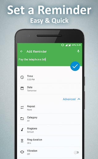 Reminder - Task Reminder With Alarm, To Do Events - عکس برنامه موبایلی اندروید