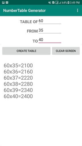 Table Maker - Image screenshot of android app