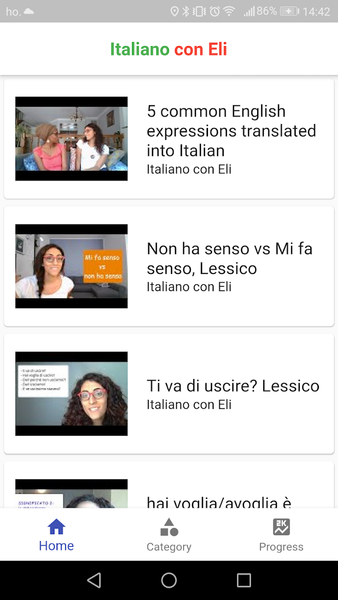 Italian with Eli - Image screenshot of android app
