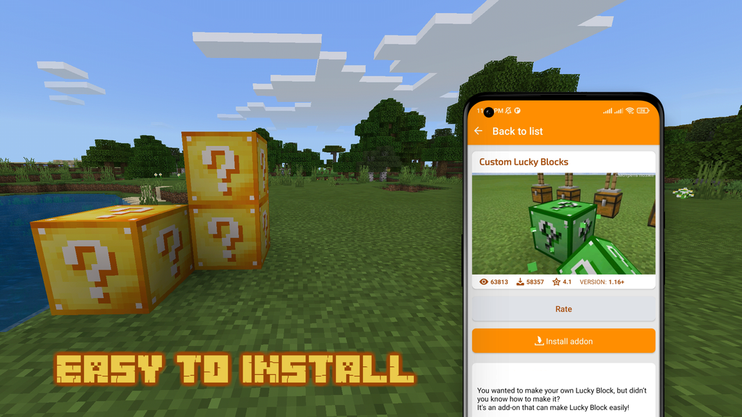 Mods Lucky Block for Minecraft - Image screenshot of android app