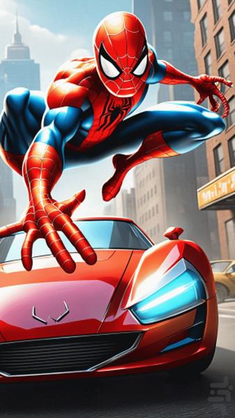 بازی سرعت در شهر | ماشین اسپایدرمن - Gameplay image of android game