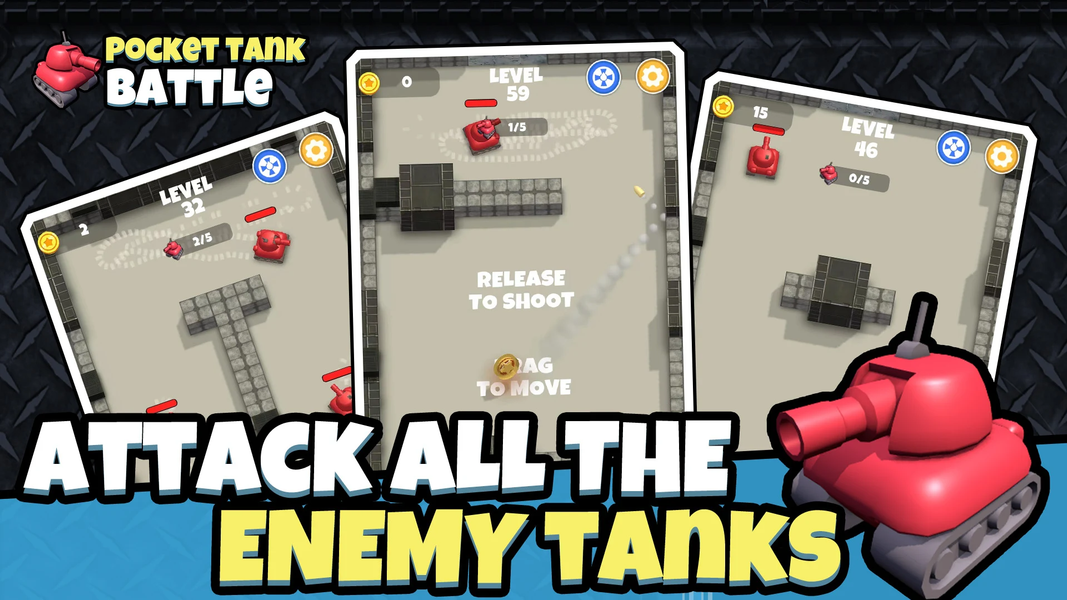Pocket tank battle - عکس بازی موبایلی اندروید