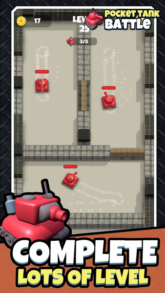 Pocket tank battle - Gameplay image of android game