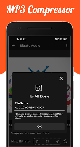 Audio : MP3 Compressor - Image screenshot of android app