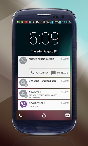 Lollipop Lockscreen Android L - Image screenshot of android app