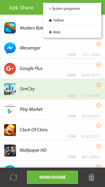 Apk Share Bluetooth - عکس برنامه موبایلی اندروید