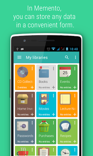 Memento Database - Image screenshot of android app