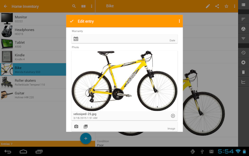 Memento Database - Image screenshot of android app