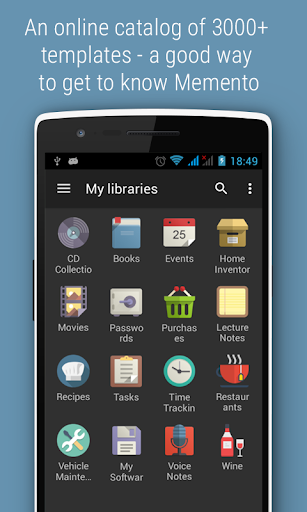 Memento Database - Image screenshot of android app
