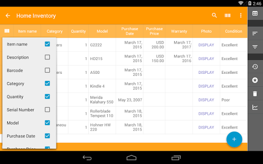 Memento Database - Image screenshot of android app