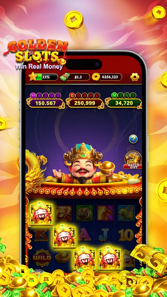 Golden Slots - Win Real Money - Gameplay image of android game