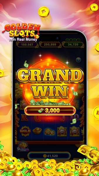 Golden Slots - Win Real Money - Gameplay image of android game