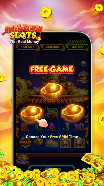 Golden Slots - Win Real Money - Gameplay image of android game