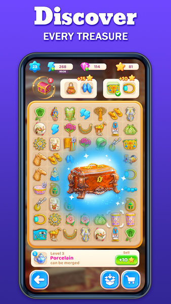 Merge Treasure Hunt: Puzzle - عکس بازی موبایلی اندروید