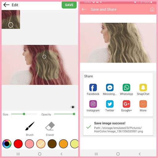 Hair Color Changer - Hair Dye - عکس برنامه موبایلی اندروید