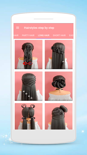 Hairstyles step by step - Image screenshot of android app
