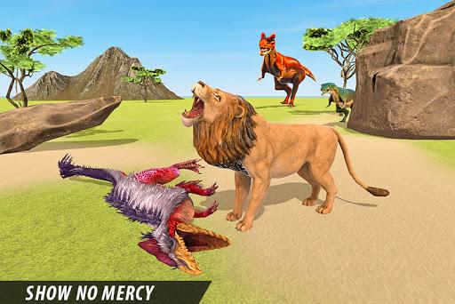 Lion vs Dinosaur Animal Fight - Gameplay image of android game