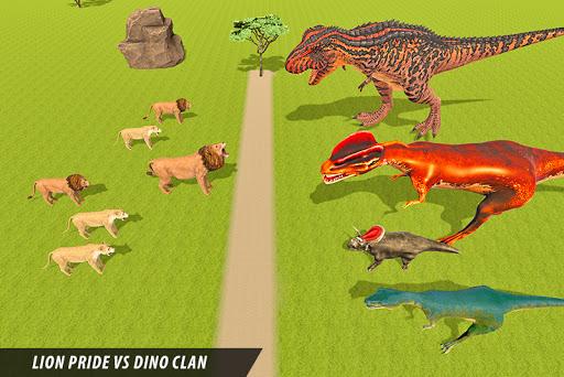 Lion vs Dinosaur Animal Fight - Gameplay image of android game