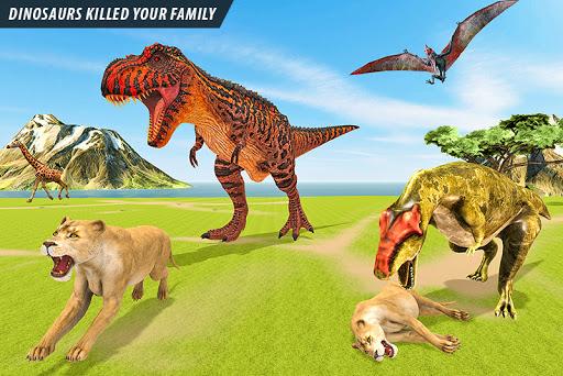 Lion vs Dinosaur Animal Fight - Gameplay image of android game