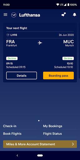 Lufthansa - Image screenshot of android app