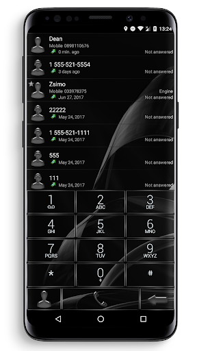 Dialer Theme MetalGate Black - Image screenshot of android app