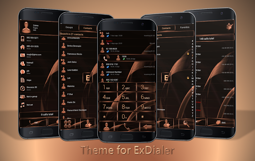 Dialer MetalGate Orange theme - Image screenshot of android app