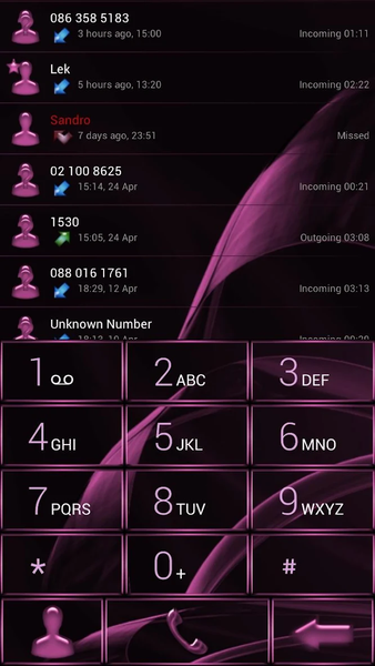 Dialer Theme Metal Gate Pink - Image screenshot of android app