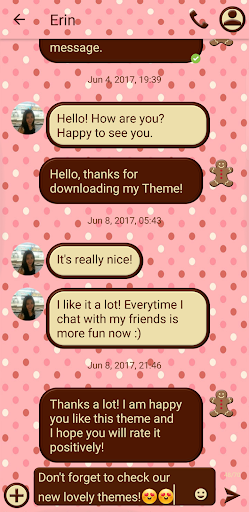 SMS Theme Love Chocolate pink - عکس برنامه موبایلی اندروید