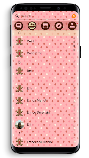 SMS Theme Love Chocolate pink - عکس برنامه موبایلی اندروید