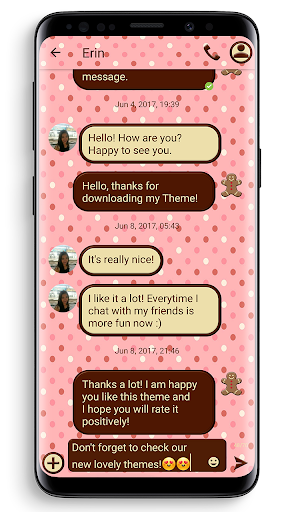 SMS Theme Love Chocolate pink - عکس برنامه موبایلی اندروید