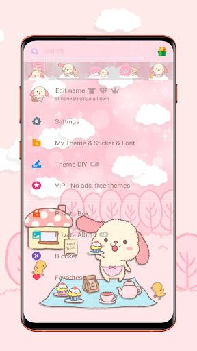 SMS Theme Rabbit Fluffy Pink - عکس برنامه موبایلی اندروید