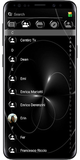 SMS Theme Sphere Black - chat - عکس برنامه موبایلی اندروید