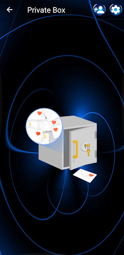 SMS Theme Sphere Blue - black - Image screenshot of android app