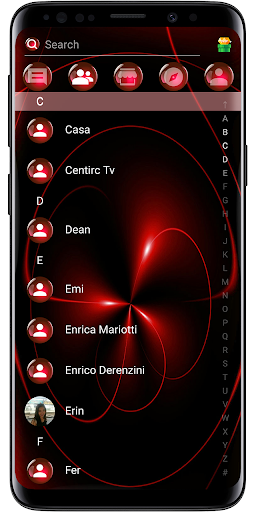 SMS Theme Sphere Red - black - عکس برنامه موبایلی اندروید