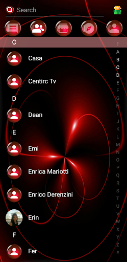 SMS Theme Sphere Red - black - عکس برنامه موبایلی اندروید