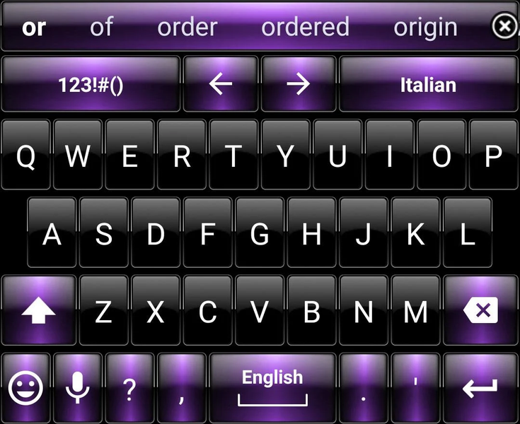 Keyboard Theme DuskBlackPurple - عکس برنامه موبایلی اندروید