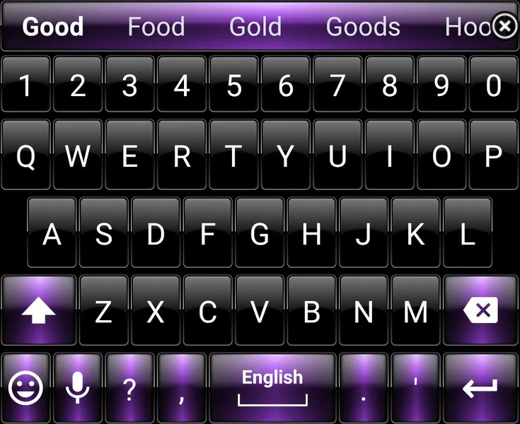 Keyboard Theme DuskBlackPurple - عکس برنامه موبایلی اندروید