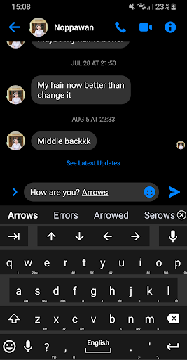 Keyboard Theme Flat Bar Dark - Image screenshot of android app