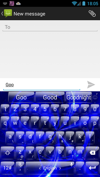 Keyboard Theme G Blue Galaxy - عکس برنامه موبایلی اندروید