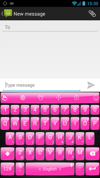 Keyboard Theme Gloss Pink - Image screenshot of android app