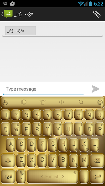 Keyboard Theme Solid Gold - Image screenshot of android app